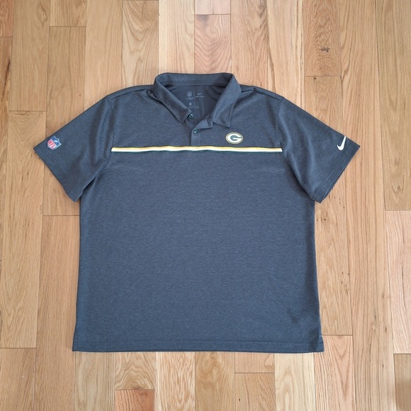 Nike Other - Nike Green Bay Packers Polo Shirt Embroidered Grey XXL